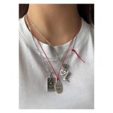 aksesuaris 3'lü Tarot Kovboy Çizme Charm Gümüş Kolye Set