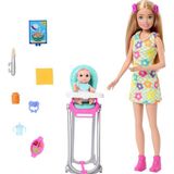 Aksesuarlarla Birlikte Gelen Barbie Skipper Bebek ve Oyun Seti, Yemek Zamanı Temalı Bebek Bakıcılığı Seti, Renk Değiştiren Oyuncak, HTK35