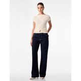 Aksesuarlı Slim Fit Pamuklu Kayık Yaka Kolsuz Floral Dokulu Asimetrik Bluz