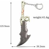 Aksh God Of War Gow Ragnarok Kratos Blade Of Chaos Kaosun Bıçakları Anahtarlık Metal - Antrasit