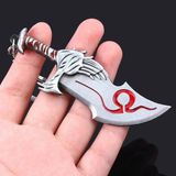 Aksh God Of War Gow Ragnarok Kratos Blade Of Khaos Kaosun Bıçakları Anahtarlık Metal Playstation 5 Gümüş - Kırmızı