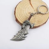 Aksh God Of War Gow Ragnarok Kratos Blade Of Khaos Kaosun Bıçakları Anahtarlık Metal Playstation 5 Gümüş