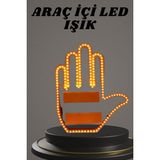 Aksiyon Global El Orta Parmak LED Kumandalı Araç Içi Reflektör Arka Cam El Simgesi - Lisinya