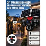 Aksiyon Global LED Projektörlü Sirenli Güneş Enerjili Akıllı Güvenlik Kamerası - Lisinya