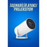 Aksiyon Global Sinema Projektörü Android HDMI USB Wifi Ses Çıkışlı Ayaklı Projeksiyon Taşınabilir - Lisinya