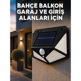 Aksiyon Global Solar LED Bahçe Aydınlatma Lambası 3 Işık Modlu Sensörlü Duvar Tipi Dış Mekan - Lisinya