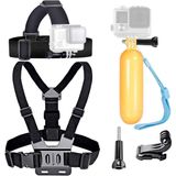 Aksiyon Kamera Aksesuarları Kafa Montaj Kayışı Göğüs Dağı Demeti Yüzer Saplı Kavrama ile Uyumlu Gopro Hero 13 12 11 10 9 8/AKASO EK7000 Brave 4 Brave 7 LE V50X Native V50 Elite/ODDV
