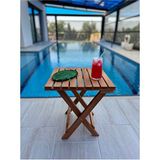 Aksmar 40x40 Katlanır Taşınabilir Bahçe Balkon Teras Piknik Bahçe Masası