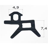 Aksmar Pvc Kapı Pencere Epdm Fitili Siyah 4,9x 7,4 mm (15 mt Paket Halinde)