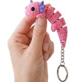 Aksolotl Can Anahtarlık - ÖRGÜCANLAR, Sert Plastik, Kokusuz, Boyasız Hayvan Figürü, Oyuncak, Çanta Süsü