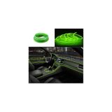 AKSOY Araç İçi Torpido Şerit Ledi Renkli İp Neon Led 5 Metre Lemon Yeşil