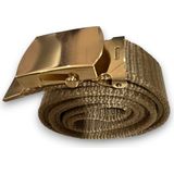 Aksoy Tactical Tactical Sarı Metal Tokalı Kemer Askeri Taktik Palaska - Standart - Bej