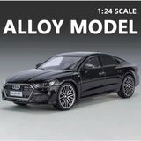 Aksoy Toys Audi A7 Siyah Metal Araba 1:24 Ölçek Diecast Model Araba 20 cm