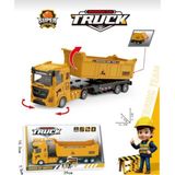 Aksoy Toys Oyuncak Iş Makinesi Sürtmeli Damperli Kamyon 25 cm - Sarı