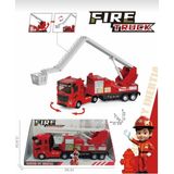 Aksoy Toys Oyuncak Itfaiye Arabası Sürtmeli 25 cm Iş Makinesi - Kırmızı