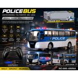 Aksoy Toys Uzaktan Kumandalı Full Fonksiyon Işıklı Şarjlı Polis Otobüsü - Mavi - Beyaz