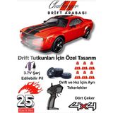 Aksoy Toys Uzaktan Kumandalı Işıklı Dodge Challenger 25 Km Hız Yapan Drift Arabası - Kırmızı