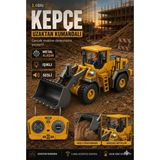 Aksoy Toys Uzaktan Kumandalı Işıklı Sesli Full Fonksiyon Metal Hareketli Kepçe 9 Kanal - Sarı