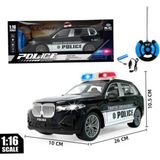 Aksoy Toys Uzaktan Kumandalı Işıklı Sesli Full Fonksiyon Polis Arabası 26 cm - Siyah - Beyaz