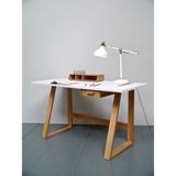 Aksöz Tasarım Ahşap Çalışma Masası, Beyaz Bilgisayar Masası - Y: 75 cm D: 50 cm G: 90 cm