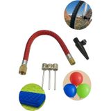 Aksu 5'li Pompa İğne Seti, Top Şişirme Ucu, Esnek Hortum Adaptörlü, Futbol Basketbol Voleybol Topu Pompa İğneleri, Yatak Bot Balon Bisiklet Şişirme Aparatı, Dayanıklı Metal İğne ve Plastik Uç
