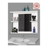 Aksu Beyaz Lavabo Aynası ve Düzenleyici Dolap 46X65 Cm, Şık ve Fonksiyonel Tasarım
