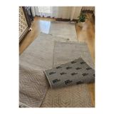 AKSU DİNARSU armoni saçaklı modern yıkanabilir embos 3lü yatak odası takımı kaymaz taban(80X250)(80X150)
