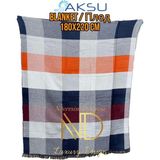 Aksu Layka Mavi Çift Kişilik Battaniye - 180 x 220 cm - Renkli