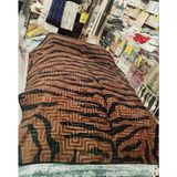 Aksu Safari Çift Kişilik Ultra Yumuşak Embos Vizon Battaniye (200X240)-Leopar Koyu Kahve Siyah