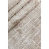 Aksu Stan Bej Kaymaz Tabanlı Kesme Kabartmalı Salon Koridor Mutfak Halı - 100 x 475 cm