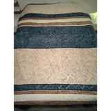 Aksu Vizon Battaniye Çift Kişilik 3kğ - 200 x 240 cm - Açık Mavi - Bej
