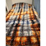 Aksu Vizon Battaniye Tek Kişilik - 115 x 215 cm - Kiremit - Krem - Mavi