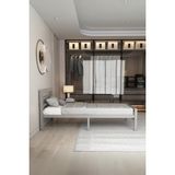 AKSviva Buhara Tek Kişilik Ferforje Metal Karyola - Gri - 120 x 200 cm