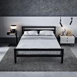 AKSviva Buhara Tek Kişilik Ferforje Metal Karyola - Siyah - 120 x 200 cm