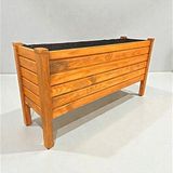 Aksywood 100X30X50 cm (6) Büyük Boy Ahşap Saksı - 100 X 30 X 50 - Ahşap - Bej