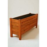 Aksywood 100X30X50 cm Büyük Boy Ahşap Saksı - 100 X 30 X 50 - Açık Kahverengi
