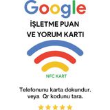 Aktap Google Yorum Kartı 1 Adet NFC Destekli Özelleştirilebilir Müşteri Geri Bildirim Aracı