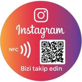 Aktap NFC instagram takipci etiketi 3 Tane - NFC instagram follower stikcer 3 Adet
