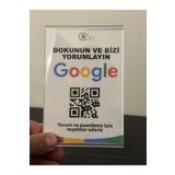 aktap Nfc ve Qr Google yorum standı. masa üstü google yorum kartı.