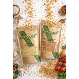 Aktarloji 1 kg Glutensiz Soya Kıyması Seti ( 500 gr Natural + 500 gr Karamelize Soya Kıyması ) % 100 Vegan