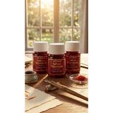 Aktarloji 3 Adet 15 ml Kırmızı Safran Mürekkebi / Orijinal Misk-I Amber ve Gül Suyu ve Hazılanmıştır