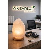 aktarloji 4-6 Kg Beyaz Çankırı Kaya Tuzu Lambası / Doğal Mineralli Tuz Lambası / Özel Seçilmiş Gece Lambası