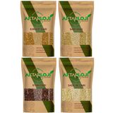 aktarloji 4 'lü Papağan Kuş Yemi Seti 250 Gr 'er Gram Ak Darı + Sarı Darı + Kırmızı Darı + Siyah Darı 1 Kg