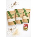 Aktarloji 4'lü Glutensiz Un Seti | 1 kg Sorgum Unu + 1 kg Çiğ Karabuğday Unu ( Greçka ) + 50 Grkarnıyarık Tohumu Tozu + Kuru Maya