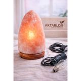 aktarloji Dekoratif Himalaya Tuz Lambası / 2-3 Kg – Doğal Kaya Tuzu / Pembe - Turuncu / Özel Seçilmiş