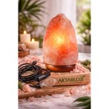 aktarloji Himalaya Tuz Lambası / 1-2 Kg Doğal Kaya Tuzu / Pembe - Turuncu Açma Kapama Düğmeli 1. Kalite
