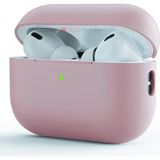 AktarMobile Airpods Pro 2. Nesil Tam Uyumlu Kılıf Hoparlör ve Mikrofon Delikli Silikon Kapak Yumuşak Dokulu - Pudra