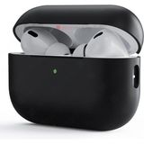 AktarMobile Airpods Pro 2. Nesil Tam Uyumlu Kılıf Hoparlör ve Mikrofon Delikli Silikon Kapak Yumuşak Dokulu - Siyah