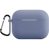 AktarMobile Airpods Pro 3. Nesil Uyumlu Kılıf Hoparlör ve Mikrofon Delikli Silikon Kapak Soft Yumuşak Dokulu - Levander Gray