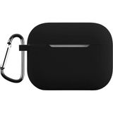 AktarMobile Airpods Pro 3. Nesil Uyumlu Kılıf Hoparlör ve Mikrofon Delikli Silikon Kapak Soft Yumuşak Dokulu - Siyah